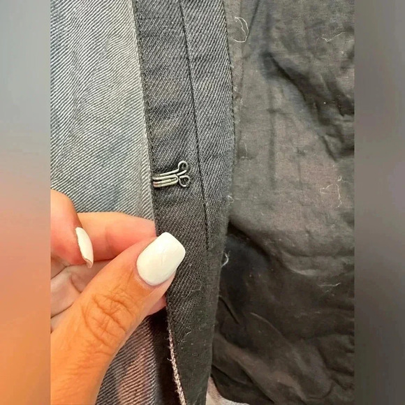 Banana Republic Grey Linen Blend Cropped Blazer Jacket Women’s Size 10 Medium M - Picture 7 of 12